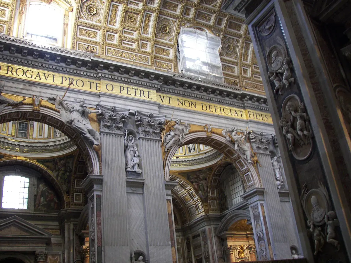 The nave inside St. Peter's Basilica